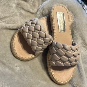 Braided slide sandals